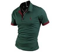 SOMTHRON Uomo T-Shirt Polo in Cotone Manica Corta Moda t-Shirt da Golf Manica Corta Elegante Taglie Forti Camicie da Tennis Casual Maglia Estiva da Rugby Sportswear 5XL (BG-S)