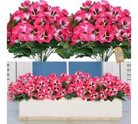 SOMYTING - 10 pensieri artificiali per esterni, in seta, resistenti ai raggi UV, piante artificiali in plastica, per portico, giardino, finestra, scatola di fiori da appendere