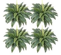 SOMYTING 4 Pezzi di Piante Artificiali Farne 58cm Grandi - Piante in Plastica Resistente ai Raggi UV per Piscina Esterna, Giardino, Decorazione di Piazza - Piante Finte Boston per Esterni