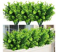 SOMYTING 8 Pezzi Artificiali di Eucalipto Verde Artificiale Eucalipto Edera Artificiale Rami di Eucalipto Erba Artificiale Decorazione per Piante Soggiorno Giardino Balcone Esterno
