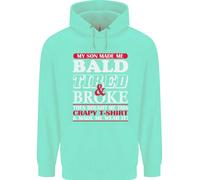 Son Made Me Calvo Pelato Stanco & Broke Festa Del Papà Uomo Felpa