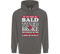 Son Made Me Calvo Pelato Stanco & Broke Festa Del Papà Uomo Felpa