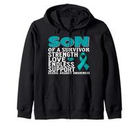 Son of a Survivor Sexual Assault Awareness Items Gifts Felpa con Cappuccio