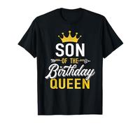 Son of The Birthday Queen Family Matching Party per Ragazzi e Uomini Maglietta