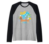 Son Saurus Rex Dinosauro Dino Bambini e Ragazzi Maglia con Maniche Raglan