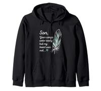 Son Wings Were Ready By My Heart Not Memorial Felpa con Cappuccio