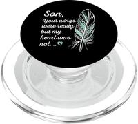 Son Wings Were Ready By My Heart Not Memorial PopSockets PopGrip per MagSafe