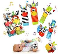 Sonagli da polso per bambini, giocattoli per lo sviluppo dei neonati, giocattoli per bambini, giocattoli per bambini, giocattoli per bambini, regali per sonagli - Neonati, ragazzini da 0 a 9 mesi, 4