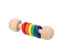 Sonaglio ad anello in legno, anelli colorati, percezione del colore, giocattolo educativo per bambini, (B)