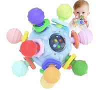 Sonaglio Giochi Neonato 3-6 Mesi, Colorati Palla Massaggia Gengive Sensoriale per Neonati, Giocattoli Dentizione Regalo Bambino 0-3-9 Mesi 1 Anno