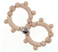 Hess Holzspielzeug 11093 - Sonaglio in legno a forma di otta, con parti mobili, per bambini dai 6 mesi in su, fatto a mano, naturale puur, per emozioni e divertimento