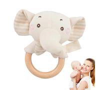 Sonaglio Morbido per - Giocattolo Sonaglio Con Animali,Animali Soffici con Maniglia per Bambini e Bambine, Forme di Elefante Orso Coniglio Leone