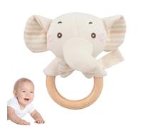 Sonaglio Peluche | Giocattolo Manuale Rilassante con Impugnatura - Forme Di Elefante Orso Coniglio Leone Con Maniglia Morbida Per Bambini E Prima Infanzia