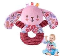 Sonaglio peluche - simpatico giocattolo a forma di elefante, sonaglio a forma di anello, peluche sensoriale, incantevole giocattolo sonoro, sonaglio a mano, divertente gioco tattile | Ba