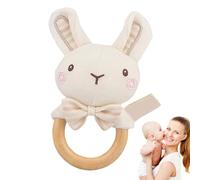 Sonaglio Peluche,Sonaglino Animali per Bambini - Animali Soffici con Maniglia per Bambini e Bambine, Forme di Elefante Orso Coniglio Leone