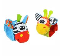 Sonaglio per bambini, braccialetto per bambini, braccialetto per, morbido peluche, sonagli educativi, giocattolo, colore casuale, 2 pezzi