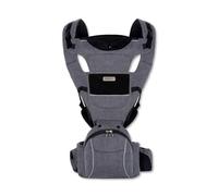 SONARIN 3 in 1 Multifunzionale Marsupio Neonati con Sedile,Portantina Ergonomico Porta Bambino Fascia Porta Bebè con Funzione di Portaoggetti,Multi-Posizioni per 0-36 Mesi(Grigio)