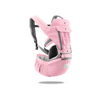 SONARIN 3 in 1 Multifunzione Hipseat Marsupio Baby Carrier,Porta bebè,Portantina per bebè,Anteriore e Posteriore,100% Cotone,Ergonomico(Rosa)