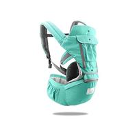 SONARIN 3 in 1 Multifunzione Hipseat Marsupio Baby Carrier,Porta bebè,Portantina per bebè,Anteriore e Posteriore,100% Cotone,Ergonomico(Verde)