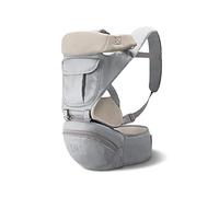 SONARIN 3 in 1 Multifunzione Hipseat Marsupio Baby Carrier,Porta bebè,Portantina per bebè,Tutte le stagioni,Ergonomico(Grigio)