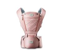SONARIN 3 in 1 Traspirante Hipseat Marsupio Baby Carrier, Portantina per bebè, apertura frontale, protezione solare, multifunzione,adattato al crescente del tuo bambino(Rosa)