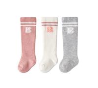 SONARIN 3 Paia Calzettoni al Ginocchio Bambini,Calzini al Ginocchio per Neonati Calza Lunghi Calze in Cotone Calzini Caldi Comodi per Neonato Bambina Bambino 1-2 Anni