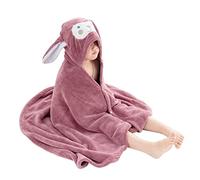 SONARIN Asciugamano da Bagno con Cappuccio Bambini,Asciugamano con Cappuccio Neonato Accappatoio Bambini Morbido Super Assorbente con Orecchie Carine per Ragazzi e Ragazze 70x140CM(Viola)