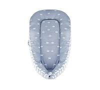 SONARIN Baby Nest Neonati Riduttore Lettino Per Letto Culla Sacco Nanna,Traspirante, 100% Cotone, Con cuscino,Portatile(Crown Grigio)