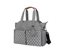 SONARIN Borsa Fasciatoio per Neonato,Borsa per il Cambio Borsa per Pannolini da Viaggio Borsa a Tracolla Multifunzione con Borsa Ciuccio per Mamma e Papà Grande Capacità Impermeabile(Grigio)