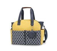 SONARIN Borsa Fasciatoio per Neonato,Borsa per il Cambio Borse per Pannolini da Viaggio Borse a Tracolla Multifunzione con Portaciuccio per Mamma e Papà Grande Capacità Impermeabile(Blu+Giallo)