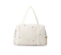 SONARIN Borsa per pannolini ricamata, elegante, grande capacità, portatile, da viaggio, con cinghie per passeggino (tulipano)
