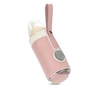 SONARIN Borsa Scalda Biberon,Portatile USB Scaldabiberon Viaggio Riscaldatore di Latte Borsa Termica per Biberon Isolamento Termostato con 3 Regolazioni della Temperatura(Rosa)