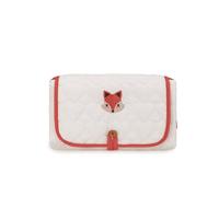 SONARIN Carino Portatile Fasciatoio,Fasciatoio da Viaggio per Bambini Impermeabile Pieghevole Tappetino per Cambio Pannolino Borsa Fasciatoio Leggero con Tasca per Neonati(Volpe)