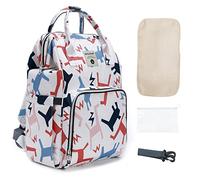 SONARIN Elegante Multifunzionale Zaino Fasciatoio,Grande Capacità Borsa per Pannolini Impermeabile Zaino Mamma Neonato Borsa Fasciatoio da Viaggio con Fasciatoio & Ganci per Passeggino(Pony)