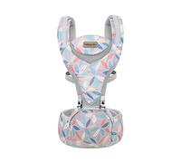 SONARIN Ergonomico Traspirante Marsupio Neonati con Sedile,Portantina Multifunzione Porta Bambino Fascia Porta Bebè Regolabile per Neonati Bambini 0-48 Mesi,Tutte le Posizioni(Foglie)