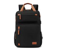 SONARIN Espandibile Zaino Porta PC,Convertibile Zaino Lavoro Borsa a Tracolla Valigetta,Multifunzionale Zainetti per Laptop 15,6 Pollici Zaini da Viaggio Borsa Casual con Porta USB(Nero)