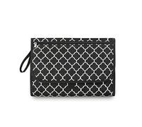 SONARIN Fasciatoio Pieghevole,Fasciatoio da Viaggio per Bambino Portatile Tappetino per Cambio Pannolino Borsa Fasciatoio Leggero Impermeabile con Tasche per Neonati Bambini(Nero)