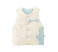 SONARIN Gilet per Neonati,Autunno Inverno Cotone Giacca Caldo per Bambini Cappotto senza Maniche Carino Cartoon Capispalla Panciotto Spesso per Bambine Bambini(80,Blu)