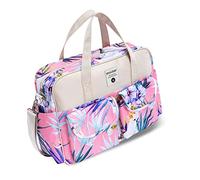 SONARIN Grande Capacità Borsa Fasciatoio per Neonato,Borsa per il Cambio Borsa a Tracolla Borsa per Pannolini da Viaggio Multifunzione Impermeabile con Spalline & Fasciatoio(Foresta Tropicale)