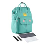 SONARIN Grande Capacità Zaino Fasciatoio Alla Moda,Borsa per Pannolini Multifunzione Impermeabile Zaino Mamma Neonato Borsa Fasciatoio da Viaggio con Fasciatoio & Ganci per Passeggino(Verde)