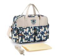 SONARIN Leggera Grande Capacità Borsa Fasciatoio per Neonato, Tracolla Impermeabile per Pannolini da Viaggio con Spalline & Fasciatoio (Alpaca Blu)