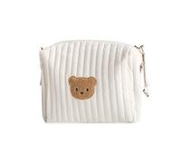 SONARIN Leggero Borsa Organizer per Passeggino,Multifunzionale Elegante Ricamo Borsa Passeggino Universale Organizzatore per Passeggino Borsa per Carrozzina Borsa Cambio(Orso, 2 Cinghie)