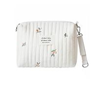 SONARIN Leggero Borsa Organizer per Passeggino,Multifunzionale Elegante Ricamo Borsa Passeggino Universale Organizzatore per Passeggino Borsa per Carrozzina Borsa Cambio(Olivo, 1 Cinghia)