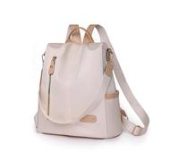 SONARIN Leggero Moda Zaino Donna,Grande Capacità Antifurto Zainetti Donna Zaino Casual Borsa Scuola Ragazze,Borsa a Tracolla Convertibile per Viaggio Università Lavoro(Beige)