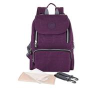 SONARIN Leggero Multifunzionale Zaino Fasciatoio,Borsa per Pannolini Impermeabile Zaino Mamma Neonato Borsa Fasciatoio da Viaggio Portatile con Fasciatoio & Ganci per Passeggino(Viola)
