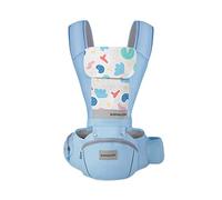 SONARIN Marsupio Neonati Ergonomico con Sedile,3D Air Mesh Portantina Traspirante Multifunzione Porta Bambino,Regolabile per Neonati e Bambini 0-36 Mesi,Tutte le Posizioni(Blu)