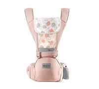 SONARIN Marsupio Neonati Ergonomico con Sedile,Puro Cotone Portantina Leggero e Traspirante per Bambini da 0-36 Mesi,Approvato da Standard di Sicurezza,Multiposizione,Fino a 30 KG(Rosa)