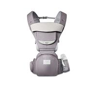 SONARIN Marsupio Neonati Multifunzione 3 in 1 con Sedile,Puro Cotone 3D Air Mesh Portantina Traspirante per Bambini 0-36 Mesi,Ergonomico,Regolabile,Tutte le Posizioni,Fino a 30 KG(Grigio Chiaro)