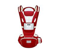 SONARIN Marsupio Neonati Traspirante con Sedile per Bambini da 0-36 Mesi, Puro Cotone Portantina Ergonomico per Bebè, Multiposizione, Dimensioni Regolabili, Fino a 30 KG(Rosso)