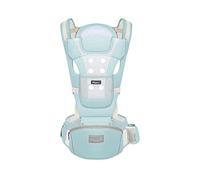 SONARIN Marsupio Neonati Traspirante con Sedile per Bambini da 0-36 Mesi, Puro Cotone Portantina Ergonomico per Bebè, Multiposizione, Dimensioni Regolabili, Fino a 30 KG(Verde)